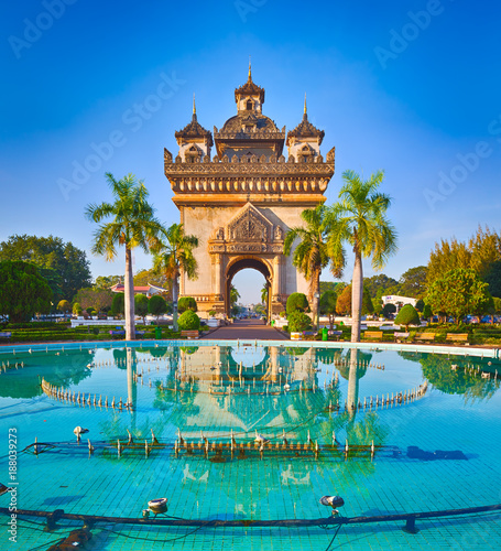 Patuxay monument in Vientiane, Laos