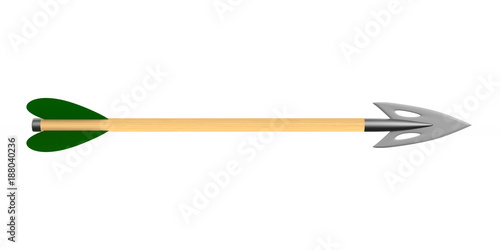Arrow on white background. ...