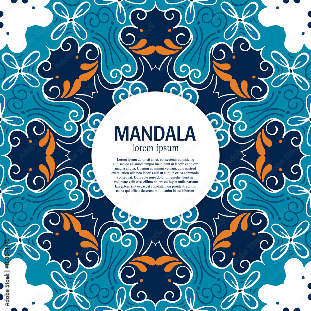 Naklejka premium Vector Mandala background 
