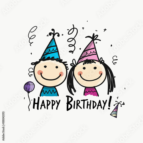 Birthday party, postcard for your design