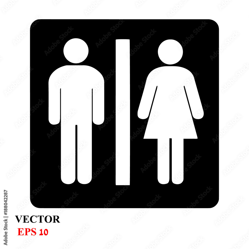 WC icon,toilet icon vector illustration Stock | Adobe