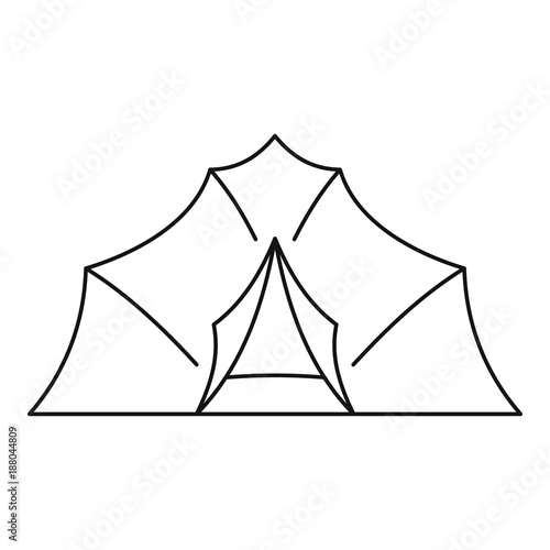 Large tent icon  outline style