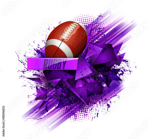 design with rugby ball