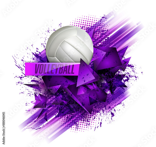 volleyball ball background text