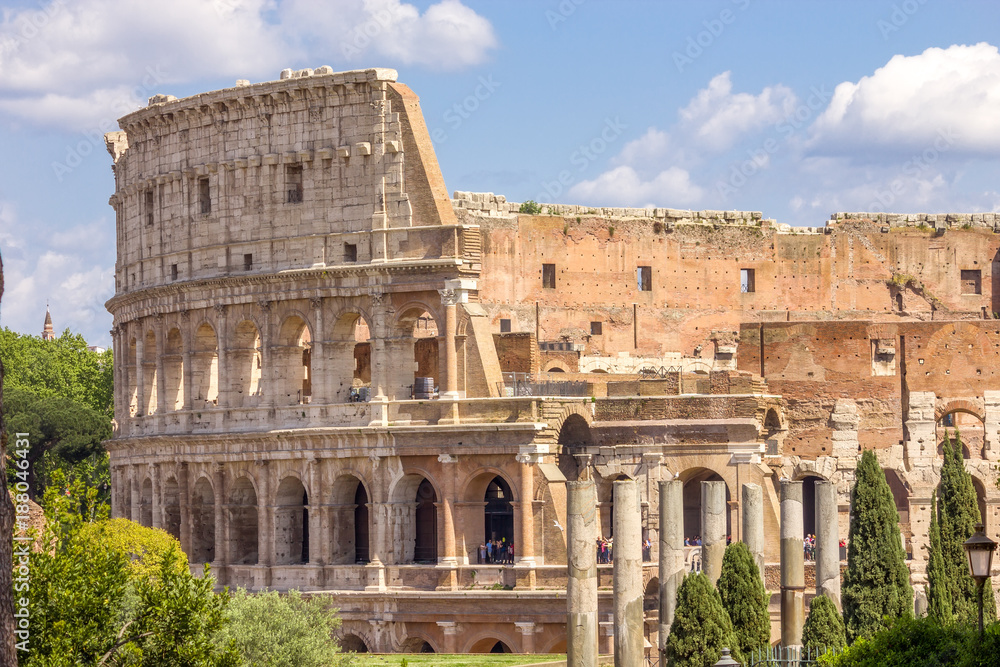 Roman Colosseum amphiteater in Rome, Italy