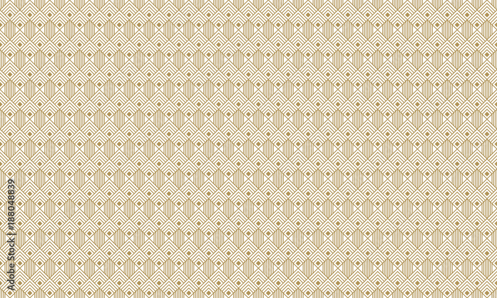 Fototapeta premium Golden Geometric Pattern 2v3, Increased. Seamless