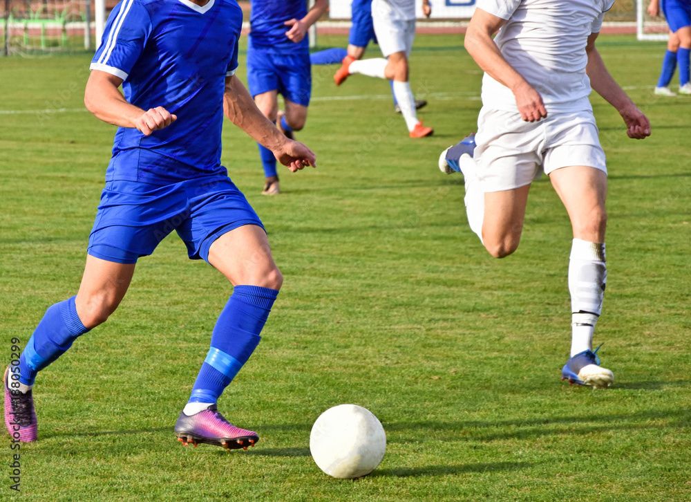 Soccer match outdoor in summer time Soccer match outdoor in summer time