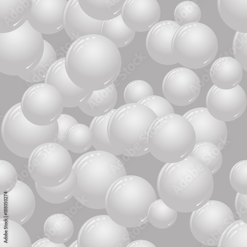 soap bubbles on a gray background