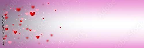 Background with different hearts