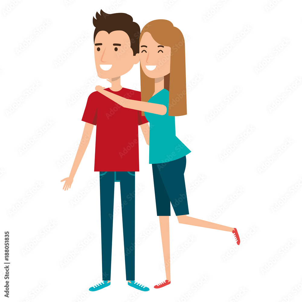 couple in love embraced couple in love embraced