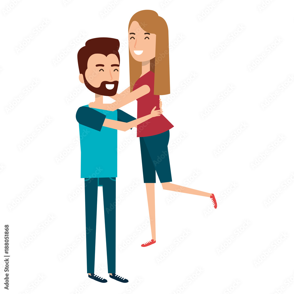 man carrying woman characters man carrying woman characters