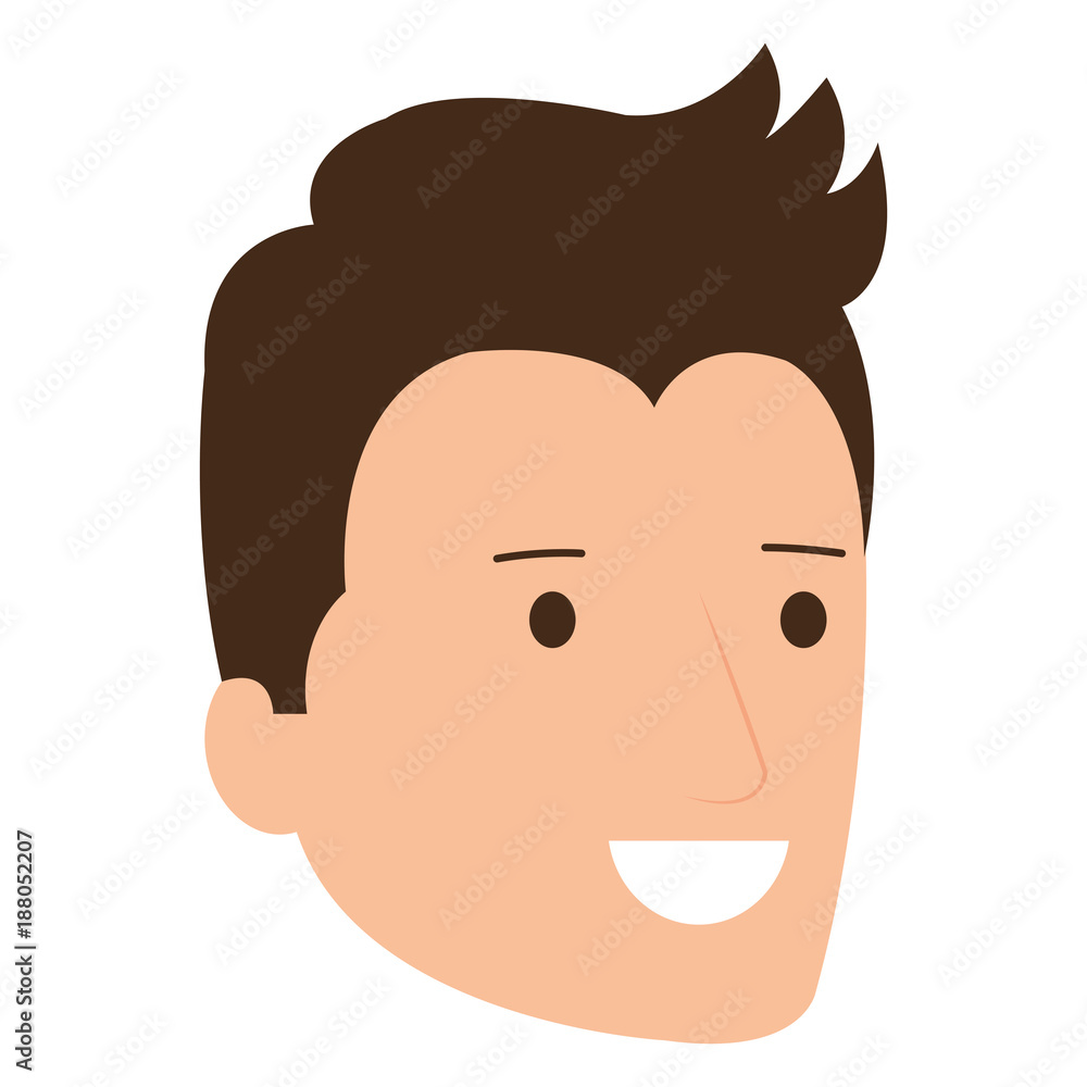 young man head avatar character young man head avatar character