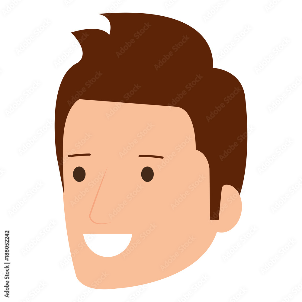 young man head avatar character young man head avatar character