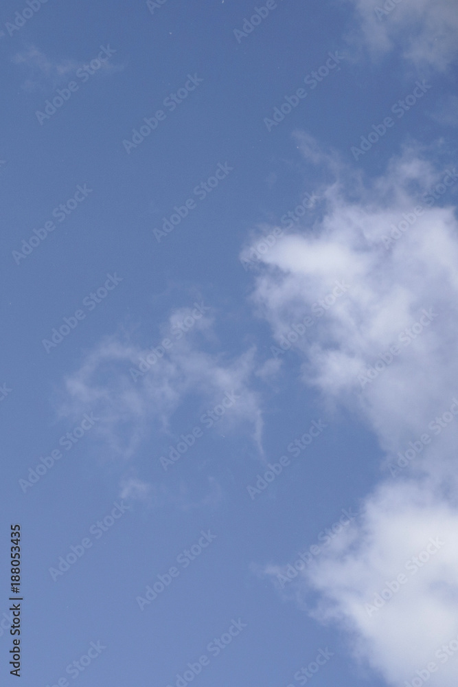 Obraz premium Sunrise above clouds from airplane window .