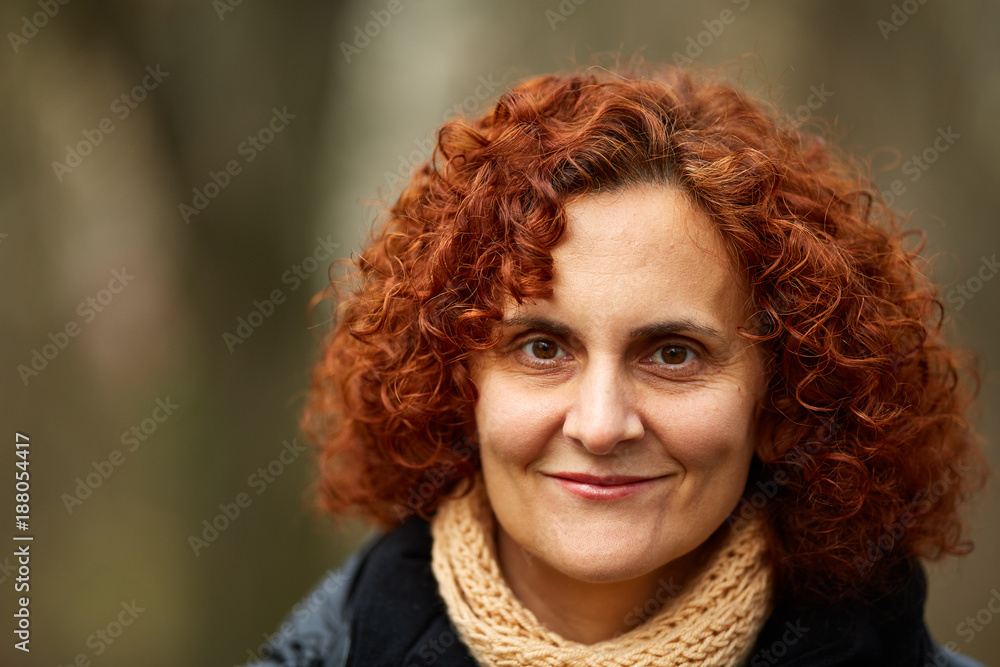 Closeup of a middle aged woman Closeup of a middle aged woman