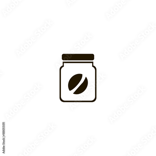 coffee jar icon. flat design