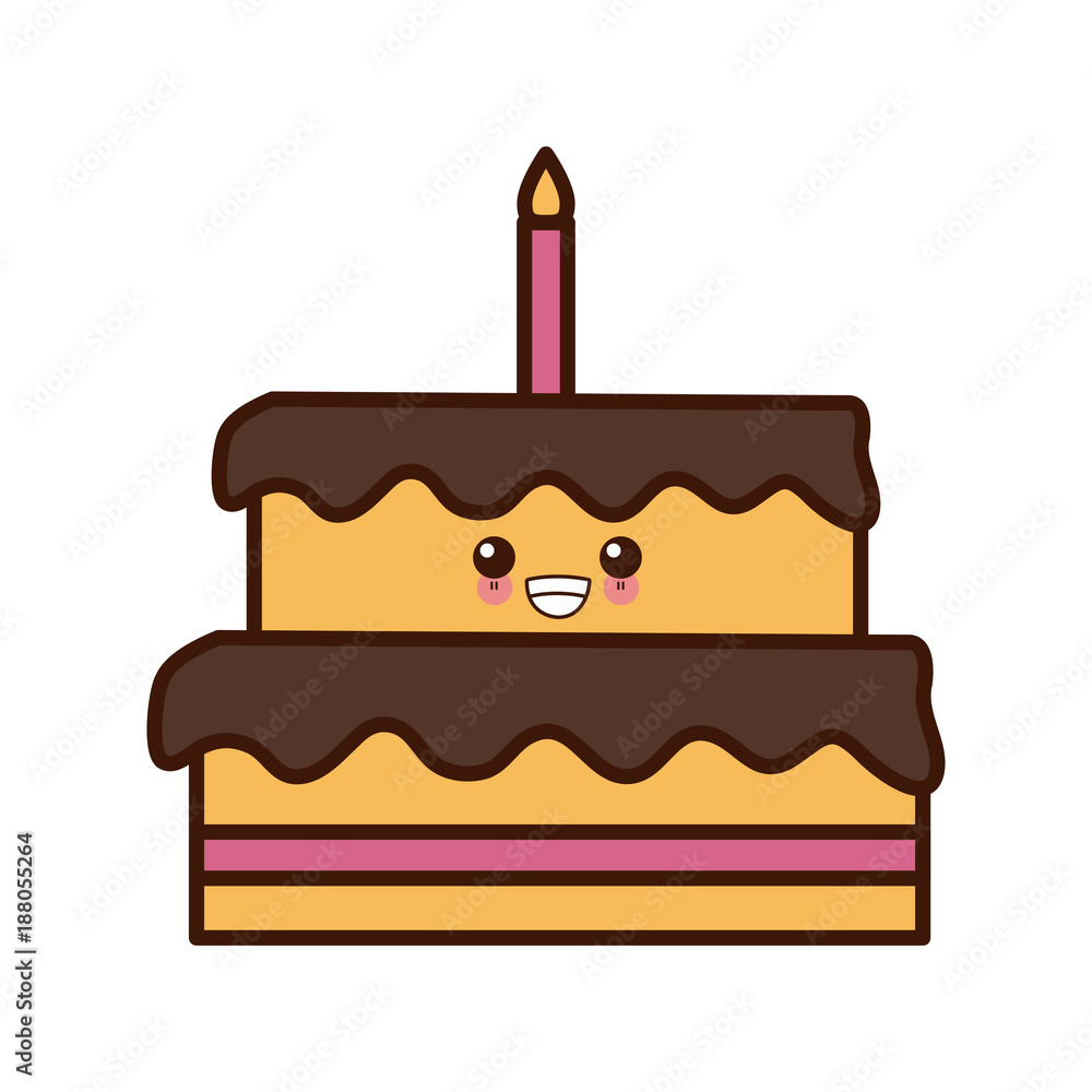 Big birthday cake icon vector illustration graphic design Big birthday cake icon vector illustration graphic design