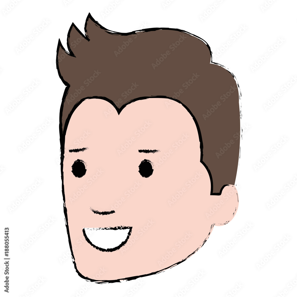 young man head avatar character young man head avatar character
