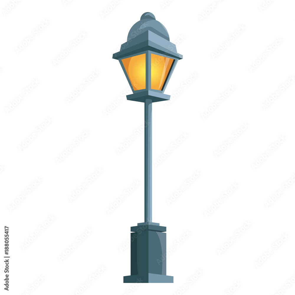 Fototapeta premium Street light lamp icon vector illustration graphic design