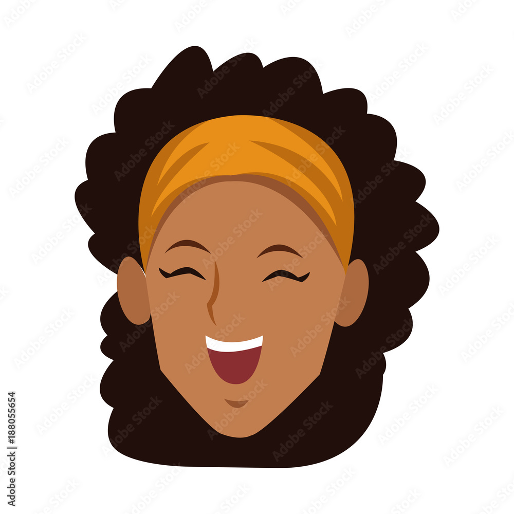 Woman face smiling cartoon icon vector illustration graphic design Woman face smiling cartoon icon vector illustration graphic design
