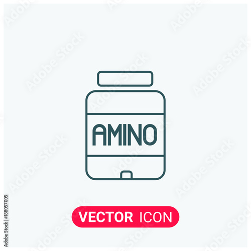 Flat Amino Protein Vector Icon