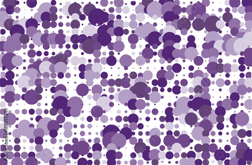 Dotted background with circles, dots, point different size, scale Halftone pattern Purple, violet color Vector illustration 