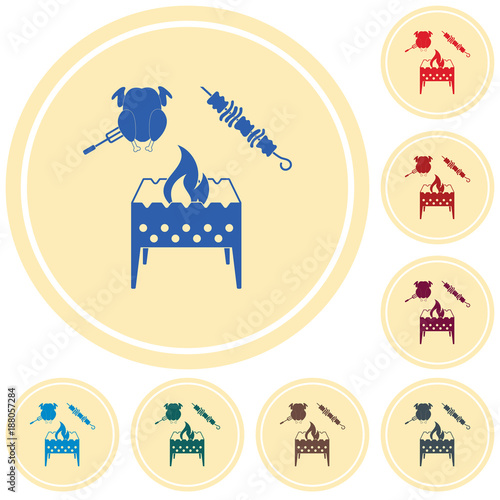 Brazier kebab and chicken icon
