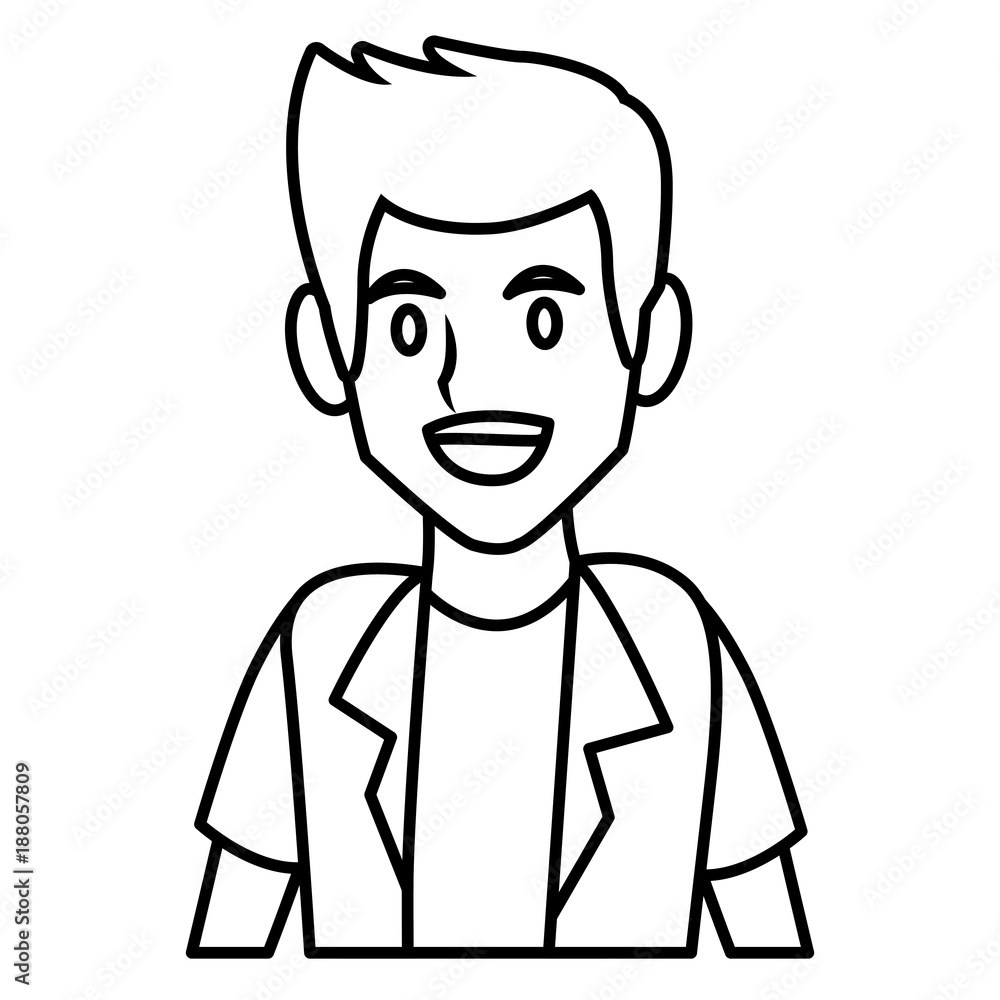 Man profile cartoon icon vector illustration graphic design