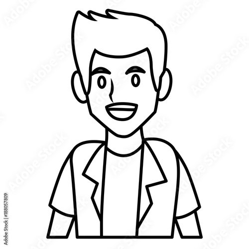 Man profile cartoon icon vector illustration graphic design
