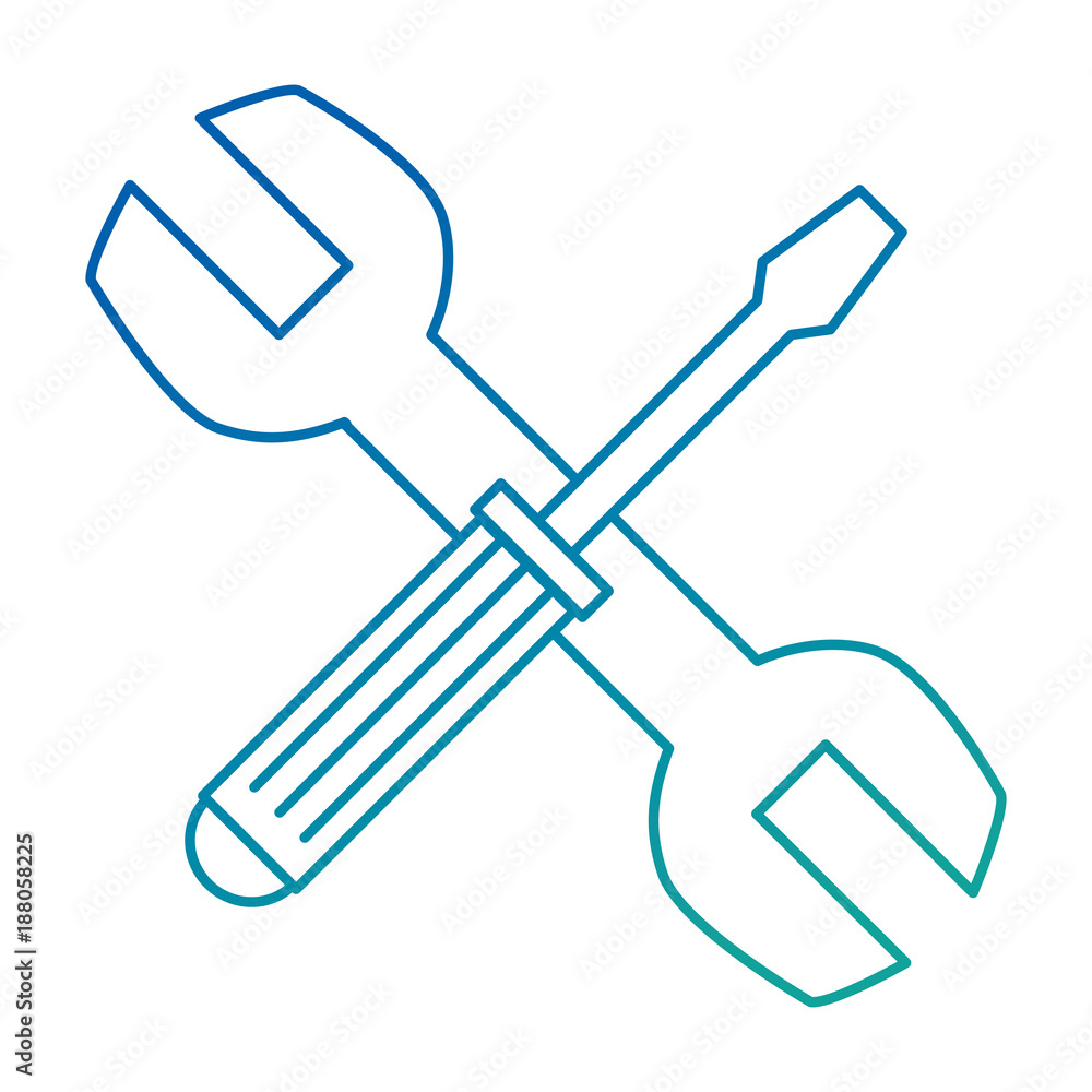 wrench and screwdriver tool isolated icon wrench and screwdriver tool isolated icon