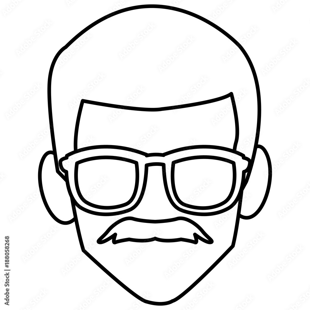 Faceless man with glasses icon vector illustration graphic design Faceless man with glasses icon vector illustration graphic design