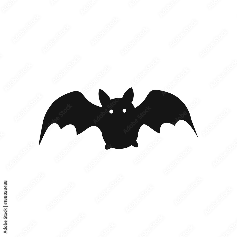 Bat icon. Halloween sign. Vector Illustration Bat icon. Halloween sign. Vector Illustration