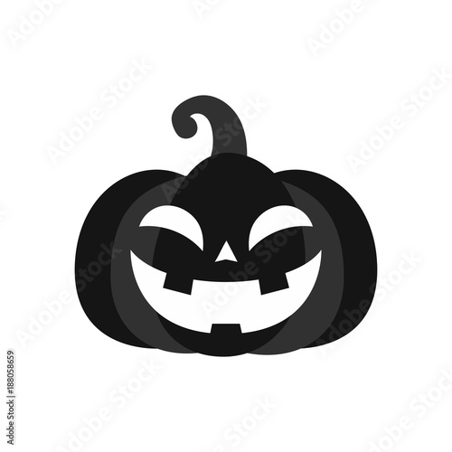 Pumpkin icon. Halloween sign. Vector Illustration photo