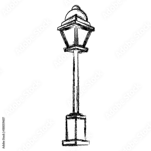 Street light lamp icon vector illustration graphic design