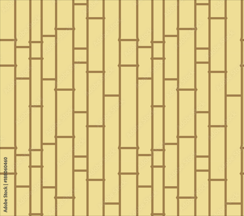 Asian wooden fence or curtain, suitable for booklet decoration, vector pattern. Bamboo stylized abstract background. Yellow and brown poles texture, vertically covering the space. Asian wooden fence or curtain, suitable for booklet decoration, vector pattern. Bamboo stylized abstract background. Yellow and brown poles texture, vertically covering the space.