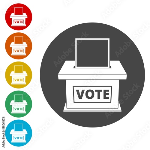 Voting concept, Vote concept icon, Flat style illustration of election day 