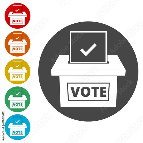 Voting concept, Vote concept icon, Flat style illustration of election day 