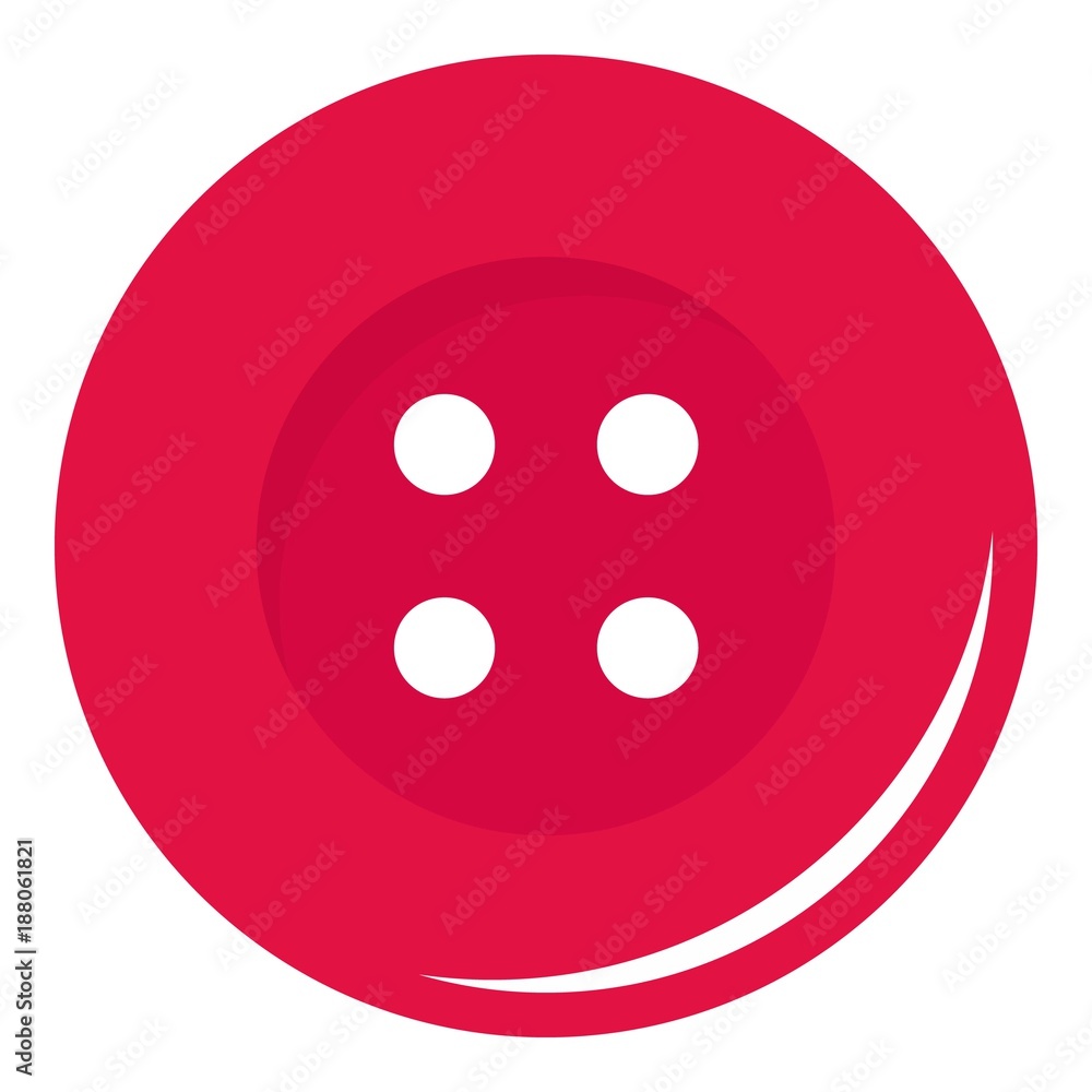 Pink sewing button icon isolated Pink sewing button icon isolated