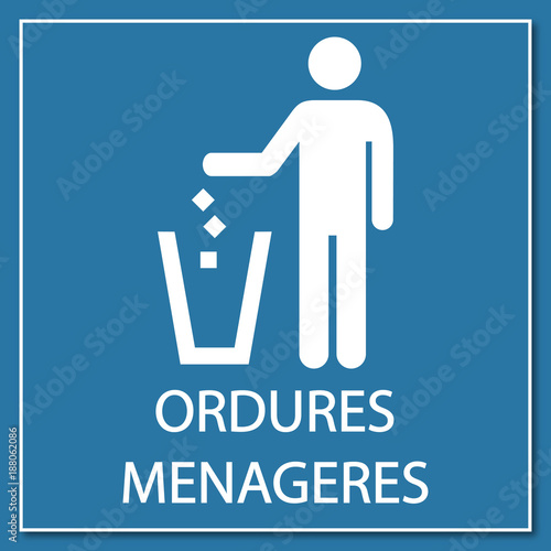 Logo ordures ménagères.