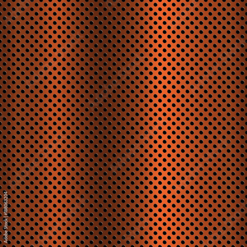 Vertical Metallic bronze hole background texture
