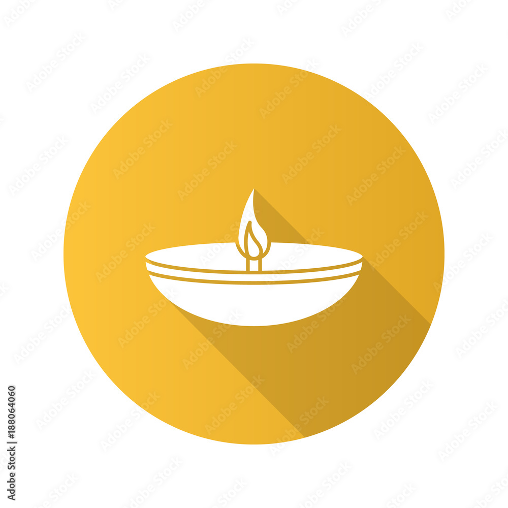 Islamic oil lamp flat design long shadow glyph icon Islamic oil lamp flat design long shadow glyph icon