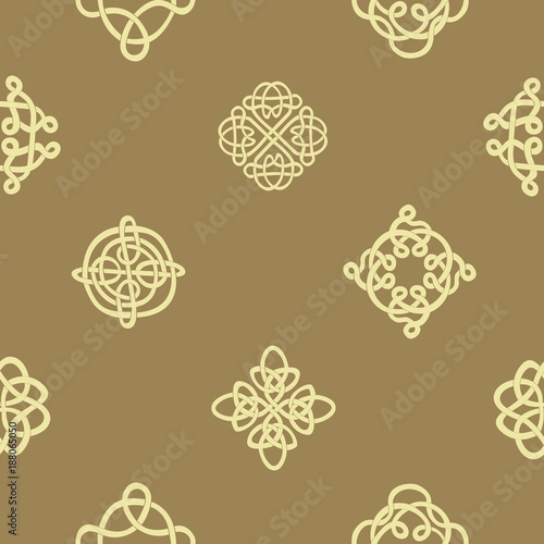 Seamless background with Celtic geometric ornament for your design
