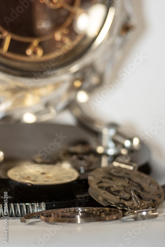  mechanical watches. gears. gears. spare parts. parts. broken time. Mechanics. antique clock