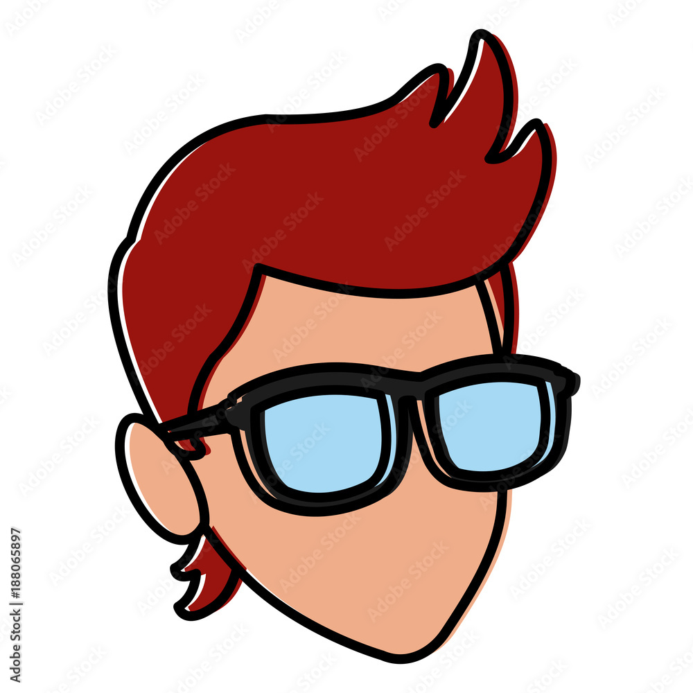 Faceless man with glasses icon vector illustration graphic design Faceless man with glasses icon vector illustration graphic design