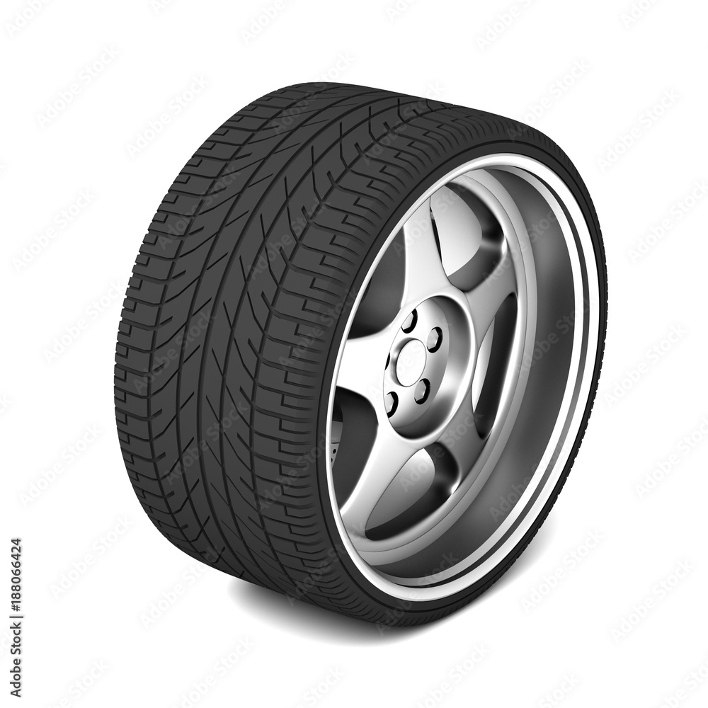 Fototapeta premium car tire concept 3d illustration