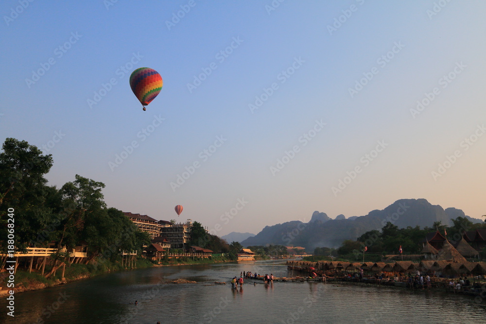balloon in river