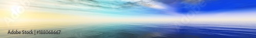 beautiful sunset over the sea surface  