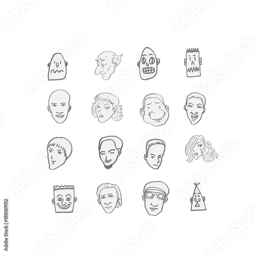 얼굴의 표정 / 손으로 그린 이모티콘 모음