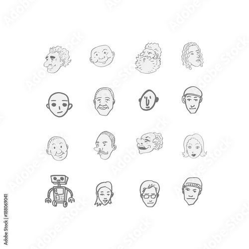 얼굴의 표정 / 손으로 그린 이모티콘 모음