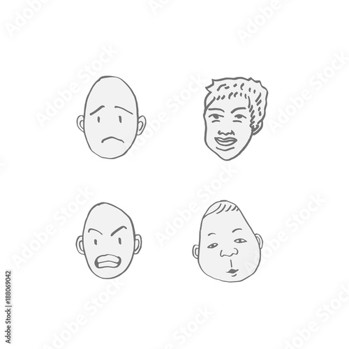 얼굴의 표정 / 손으로 그린 이모티콘 모음